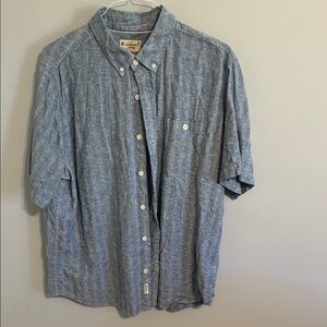 Weatherproof Casual Blue Button-Down Shirt
